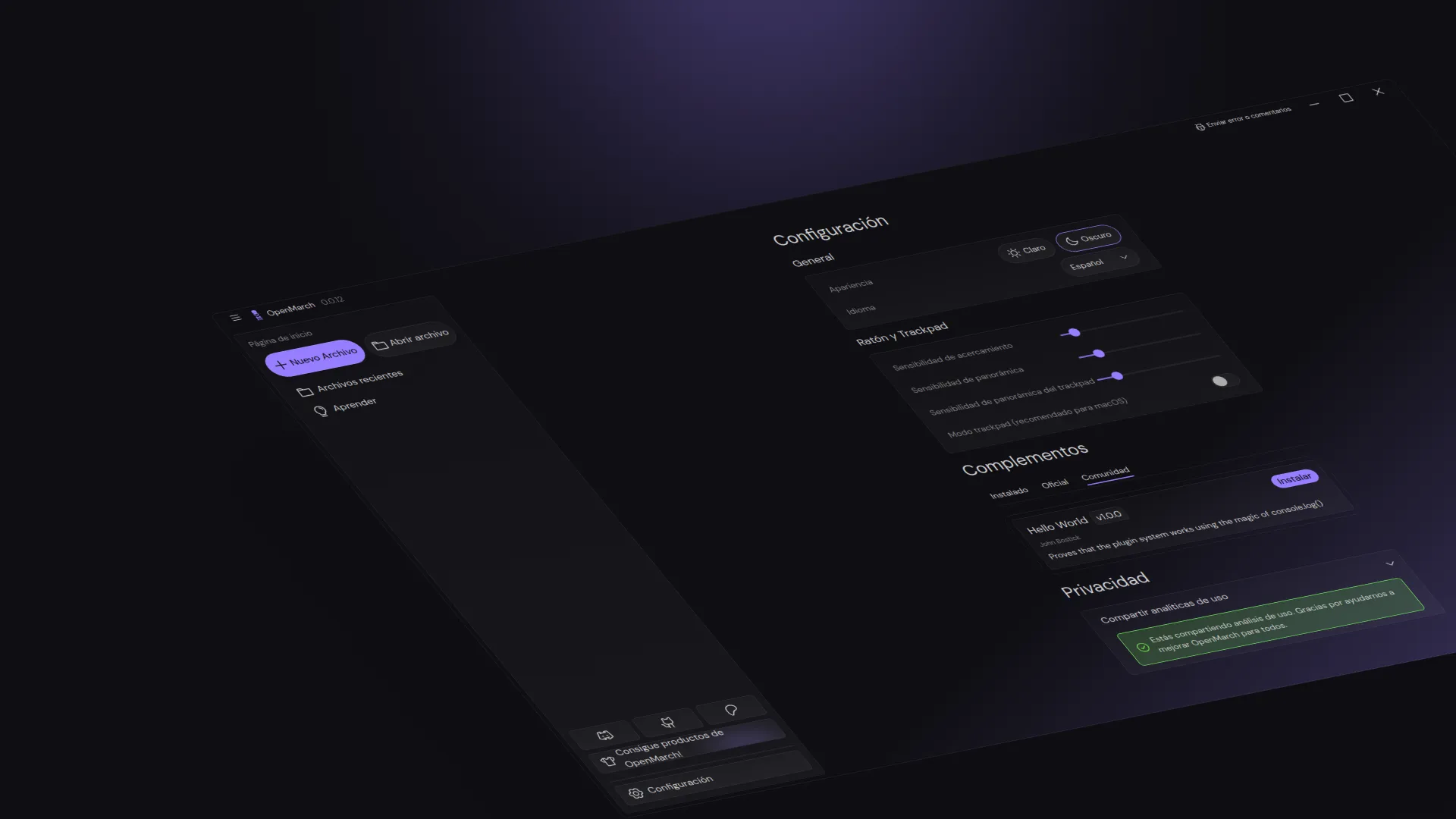 Desktop app in spanish