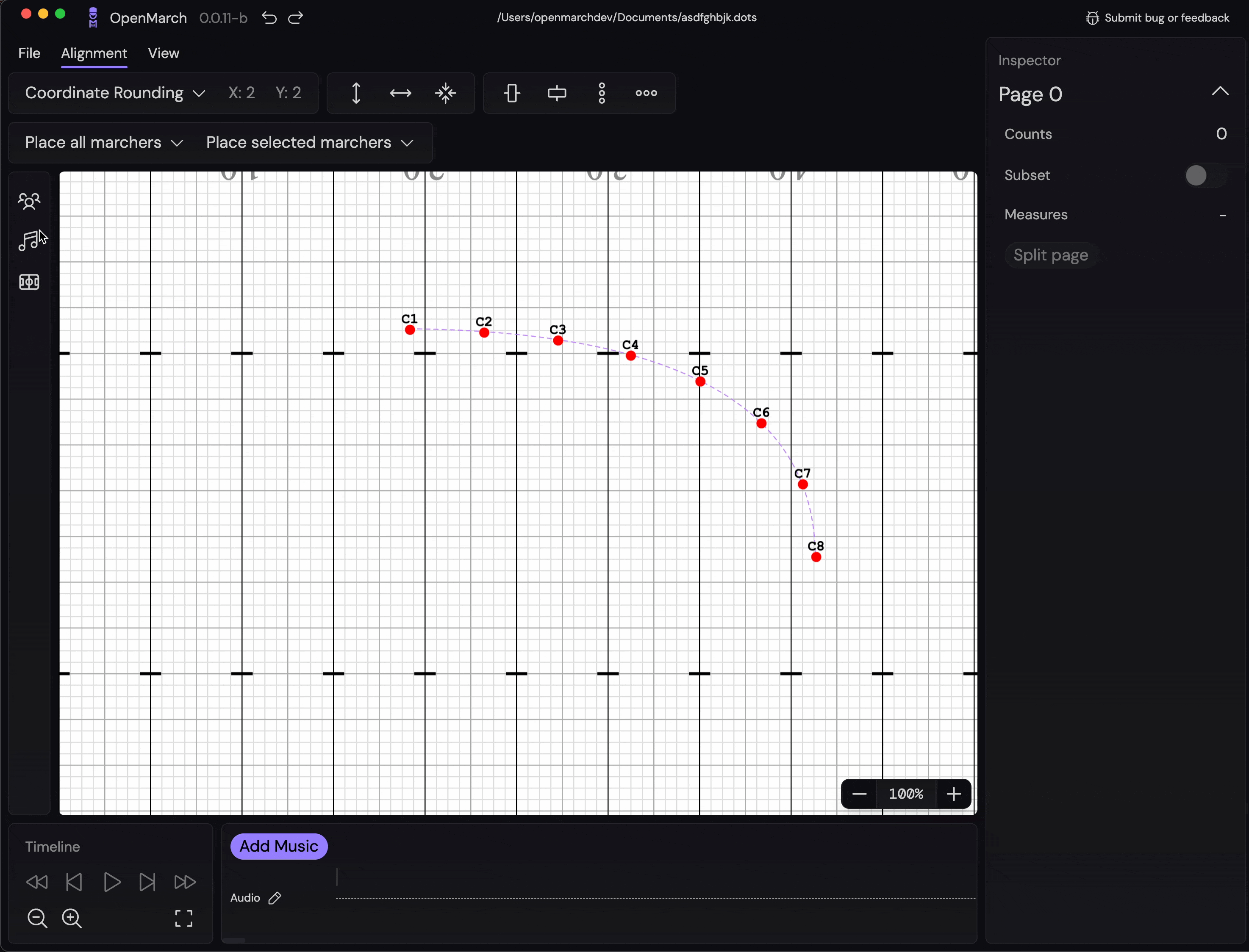 Importing a MusicXML file example